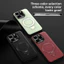 Ốp Điện Thoại Cho Iphone 16e 14 15 16 Pro Max Da Kim Loại Ống Kính Bảo Vệ Từ 360 Chân Đế TPU + PC Bao