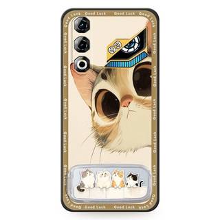 Ốp Lưng Mềm Dễ Thương Ốp Lưng Điện Thoại ZTE Nubia Neo3 GT 5G Túi Đựng Điện Thoại Thêu Giá Đỡ Điện Thoại Chống Sốc Gương Trang Điểm Sang Trọng Vải Bảo Vệ Miếng Dán 3D Chân Đế Hoạt Hình Bền Đẹp Chống Bụi