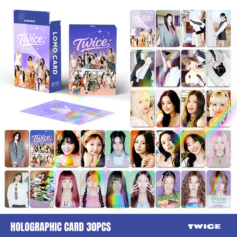 30 Chiếc HAI Lần Này Dành Cho Album Laser Hologram Lomo Cards HOME Sweet Once HOLOGRAPHIC Photocards Nayeon Jeongyeon Momo Sana Jihyo Mina Dahyun Chaeyoung Tzuyu Bưu Thiếp