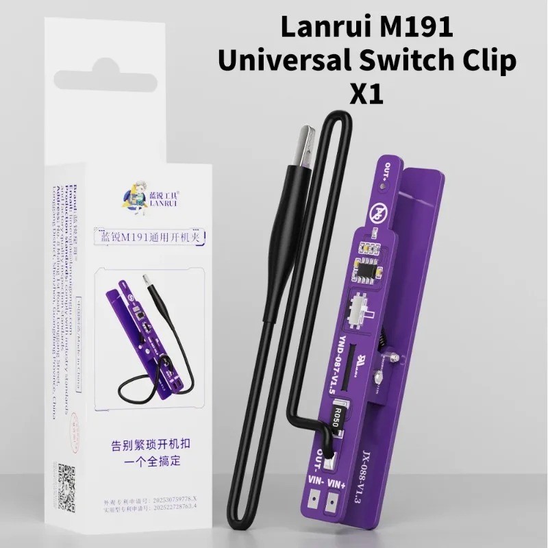Lanrui M191 Universal Switch Clip Power On Tool Chế độ kép Phát hiện dòng điện cho iPhone Android Máy tính bảng iPad Công cụ sửa chữa