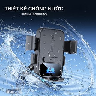 [HỎA TỐC] GIÁ ĐỠ ĐIỆN THOẠI XE MÁY 15W CHỐNG NẮNG MƯA Ô CHE MINI - SẠC KHÔNG DÂY CAO CẤP - CHỊU ĐƯỢC MỌI THỜI TIẾT