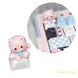 FUN 3D Keycap Hoạt Hình Mèo Đầu Keycaps Điêu Khắc Nghệ Thuật Bàn Phím Cơ Keycap