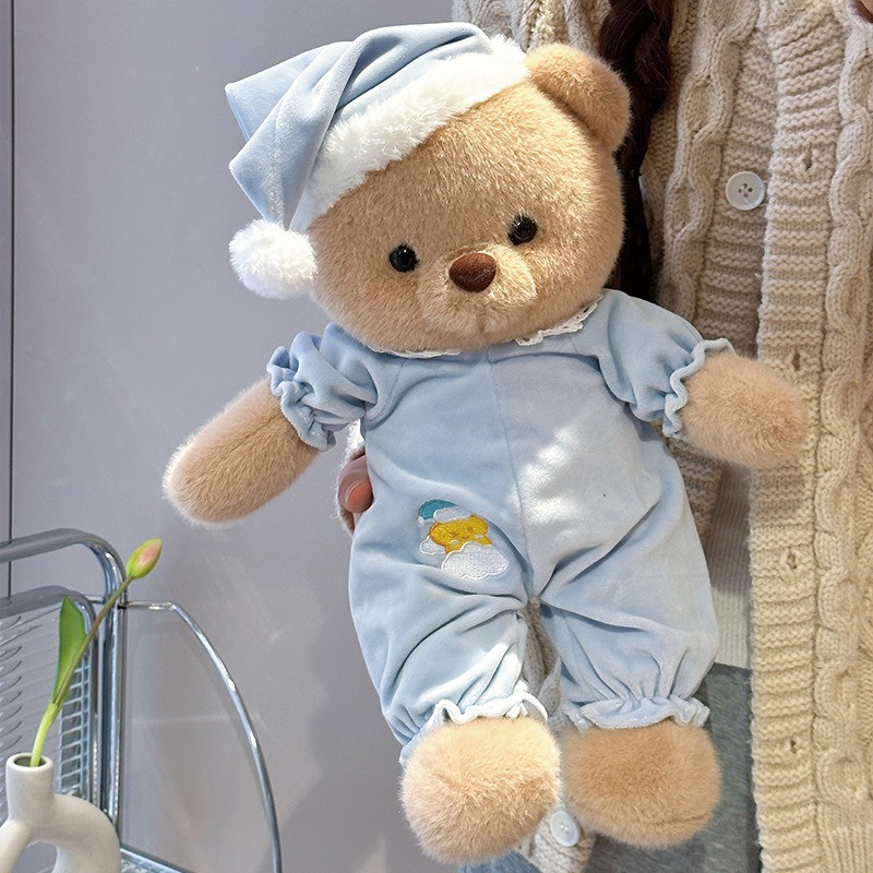 Gấu Bông Teddy Mặc Đồ Ngủ Dễ Thương, Chất Liệu Vải Lông Mềm Mại, Làm Gấu Ôm Ngủ, Quà Tặng Sinh Nhật Cho Bé, Bạn Gái