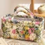 Túi xách JKDESIGN Bento, Túi đeo vai thiết kế chắp vá họa tiết hoa, Túi xách nữ có thể gập lại Chất liệu Cotton di động Túi mua sắm Các mặt hàng linh tinh Sắp xếp
