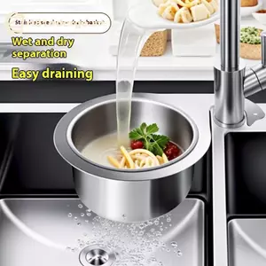 Ge Thép không gỉ Thiên Nga Bồn Rửa Giỏ Lọc Bồn Rửa Chén Treo Rác Lọc Thiên Nga Khô Và Ướt Tách Móc Thoát Nước Giá n