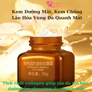Kem dưỡng mắt, dưỡng ẩm, Kem giảm nhăn mắt và quầng thâm mắt giúp da vùng quanh mắt mịn màng, trẻ hóa làn da quanh mắt