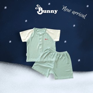Bộ cộc tăm lụa Hàn mềm mịn tay raglan phối màu xinh xắn cho bé 0-12 tháng-3-10Kg
