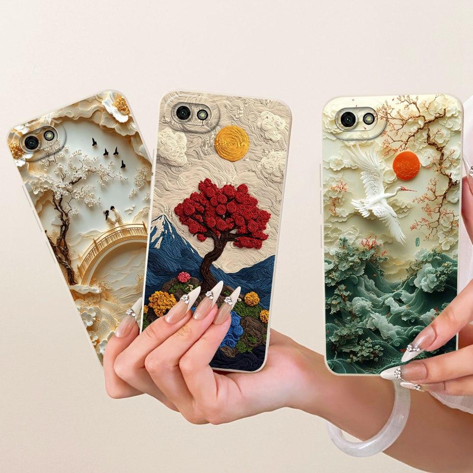 Dành Cho Vivo Y81 Y81s Y81a Y83 Y83a 1803 1808 1812 Ốp lưng Họa Tiết Nơ Bướm Hoa Nữ Tính Ốp Lưng Silicon Mềm