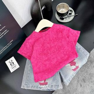 S129-[tomnaukids] Set áo cộc tay phối quần Jean cho bé gái size từ 8-36Kg