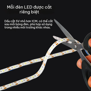 Đèn LED Chill Dán Tường Cổng USB - Đèn LED Nền TV Có Thể Cắt Tùy Chỉnh - Gắn Tủ Quần Áo, Bàn Trang Điểm Không Khoan Đục Cao Cấp