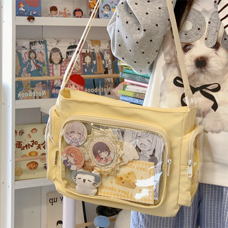 Mặt dây chuyền chó con dễ thương nylon trong suốt chống thấm nước PVC túi đeo vai itabag nữ