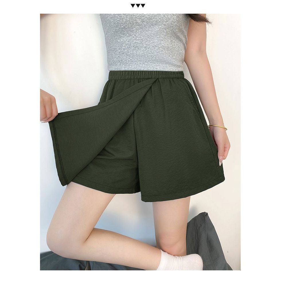 Quần Short Nữ Dáng Rộng Lưng Cao Thích Hợp Mùa Hè