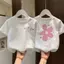 Thun bé gái, cổ tròn, cotton dáng rộng, hoạt hình, thời trang, tay ngắn
