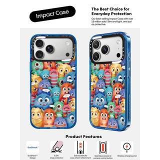 CASECASE X Nhiều Màu Sắc Quái Vật Bầu Trời Màu Xanh Trong Suốt Cứng Hút Từ Tính Tác Động Dành Cho Apple IPhone 12 13 14 15 16 17 Pro Max Air Plus Có Hộp