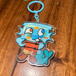 Finn Dandys World Rbl Acrylic Keychain Cute cartoon game Character pendant