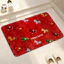 Thảm Lanh Lau Chân Màu Đỏ May Mắn Hình Ngựa - Thảm Nhà Tắm Chống Trượt Thấm Hút Tốt Decor Bồn Rửa Mặt Đón Tài Lộc