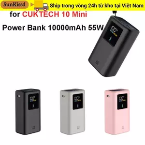 SUNKISSD Bảo vệ, Silicon mềm chống bụi, Di động chống sốc chất lượng cao có tay cầm Vỏ bảo vệ cho CUKTECH Model 10 Mini 10000mAh 55W Power Bank Travel