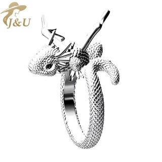 Nhẫn Điều Chỉnh Phong Cách Punk Vintage with Dáng Rồng Dễ Thương - Thích Hợp Nam và Nữ