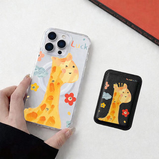 Ví họa tiết hươu cao cổ dễ thương Vỏ chống sốc Thích hợp cho iPhone 11 12promax 12 13 14 15 pro max Ốp điện thoại 14promax 15pro 16 Pro max 17 17air 17promax Vỏ