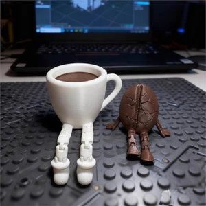 Sẽ Máy In 3D Cà Phê Fidgety Đồ Chơi Trang Trí 3D In Hình Cốc Cà Phê Các Bức Tượng
