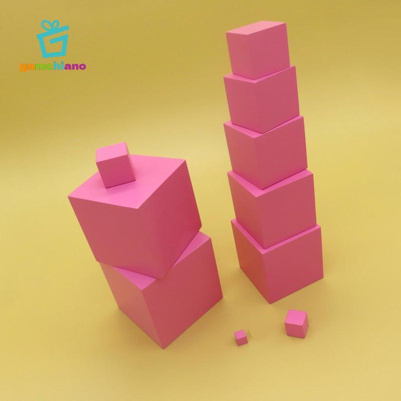 Gamchiano Montessori Tháp Hồng Học Tập Đồ Chơi Giáo Dục Kỹ Năng Thiết Thực Cho Trẻ Em