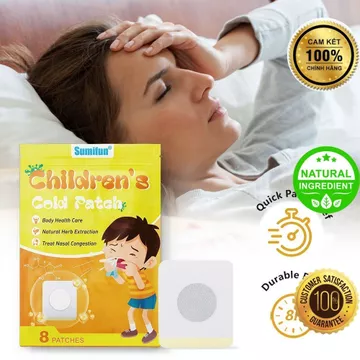 8 Miếng Dán Cảm Ho Sổ Mũi Trẻ Em-CHILDREN’S COLD PATCH-Hết Ho, Chảy Mũi, Đau Họng, Dị Ứng Thời TIết_CỰC RẺ