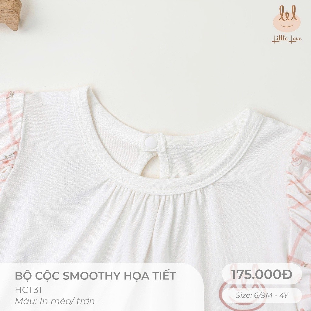 BỘ CỘC  TAY VẢI SỢI TRE HỌA TIẾT DÂU TÂY [ SIÊU MỀM, MÁT, MỊN CO DÃN VÀ THẤM HÚT ] SZ 6M -4Y (HCT31)