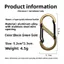 5 chiếc S Loại Carabiner, Móc khóa Mini 3 màu hợp kim nhôm, Chất lượng cao có khóa Móc khóa chống trộm
