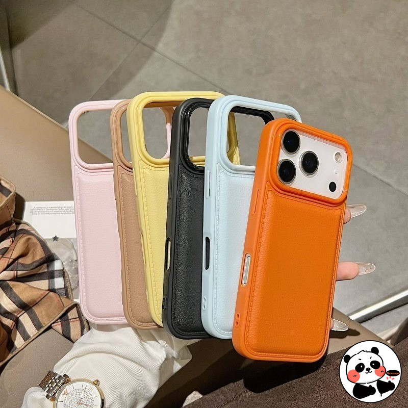 Ốp Điện Thoại Da PU Bulge Cho OPPO Reno 15 14 13 11 9 Pro Find X9 X8 Pro X8S Plus X7 Ốp Lưng Màu Kẹo Dễ Thương Đơn Giản Lớn Lên Chống Rơi Vỏ Mềm