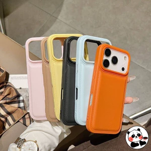 Ốp Điện Thoại Da PU Bulge Cho OPPO Reno 15 14 13 11 9 Pro Find X9 X8 Pro X8S Plus X7 Ốp Lưng Màu Kẹo Dễ Thương Đơn Giản Lớn Lên Chống Rơi Vỏ Mềm