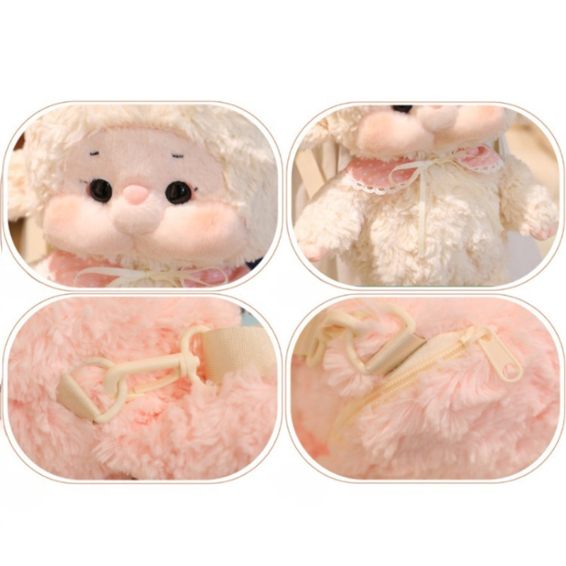 【Túi Đôi 2in1】Ba Lô Hình Thú 40cm - Cừu & Thỏ Siêu Cấp Đáng Yêu, Quà Tặng Sinh Nhật Ý Nghĩa,Quai đeo có thể tháo rời