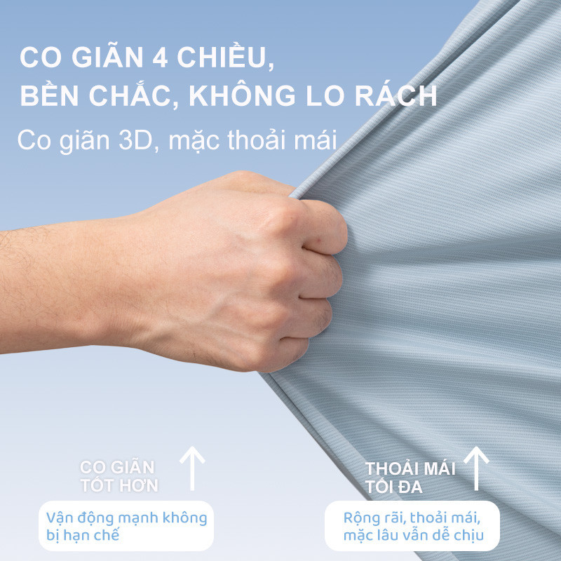 HeaSmile áo chống nắng băng lạnh nam mặc nhẹ thoáng khí dùng lâu không khó chịu(BSGBFSF)