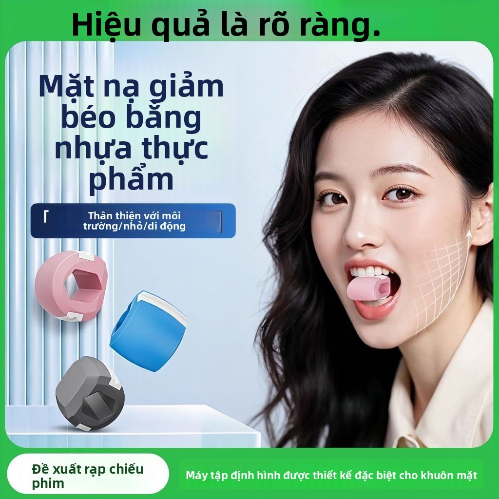 Thiết bị tập luyện Shimo Line Cải thiện vết cắn mặt Giảm da Chỉnh sửa Định hình Nhai Bóng cải thiện làm mịn da mặt Q0IQ
