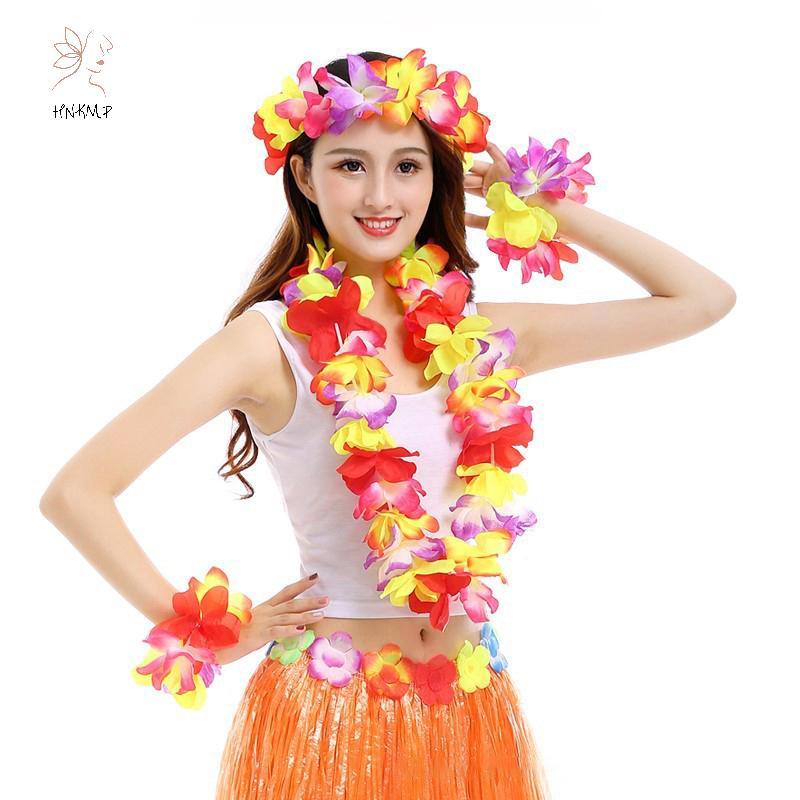 Vòng Hoa Nhân Tạo Hawaii Leis - Bộ 4 Chiếc, Phù Hợp Cho Tiệc Cưới Và Sinh Nhật Tại Bãi Biển Nhiệt Đới