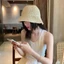 Mũ che nắng ngoài trời YUJUNI, Mũ che nắng dệt tay chống tia cực tím, Mũ ngư dân có thể gập lại thoáng khí mùa hè dành cho nữ đi biển