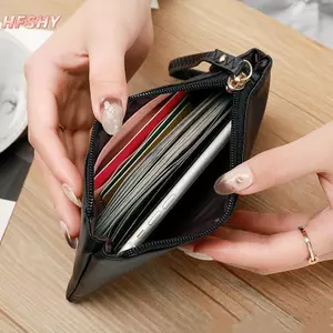 HFSHY Đơn Giản Và Thời Trang Nữ Siêu Mỏng Ví Dài Màu Trơn Da PU Dây Kéo Ví Dung Tích Lớn Túi Xách Di Động VN