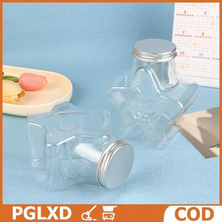 Hình ngôi sao nhựa lưu trữ Jar miệng rộng tái sử dụng thực phẩm Cookie container với nắp