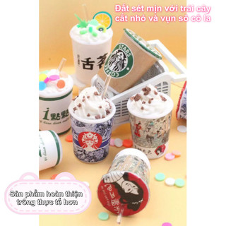 【BabyJoy】Bộ đồ chơi DIY ly trà sữa mini,Phát triển kỹ năng thực hành của trẻ em,quà sinh nhật đáng yêu
