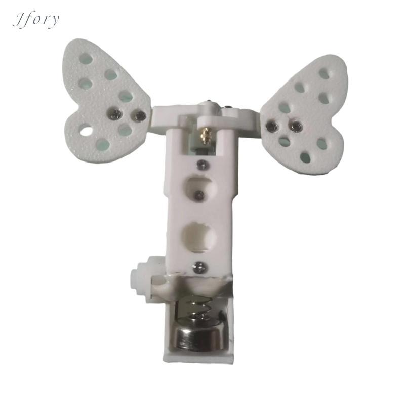 Jfory Mô hình bướm cơ khí trang trí Cánh di chuyển điện tử Hoạt động bằng pin Hoa nhung cho thủ công