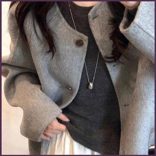 Vòng cổ dây chuyền giọt nước thiết kế tối giản, phù hợp dạo phố