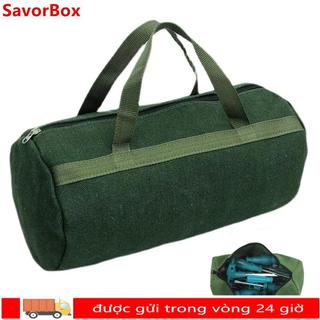 Bộ sắp xếp công cụ phần cứng SAVORBOX, Túi đựng dụng cụ túi xách bằng vải Canvas dày, Dụng cụ cầm tay Bộ công cụ sửa chữa ô tô dung tích lớn di động