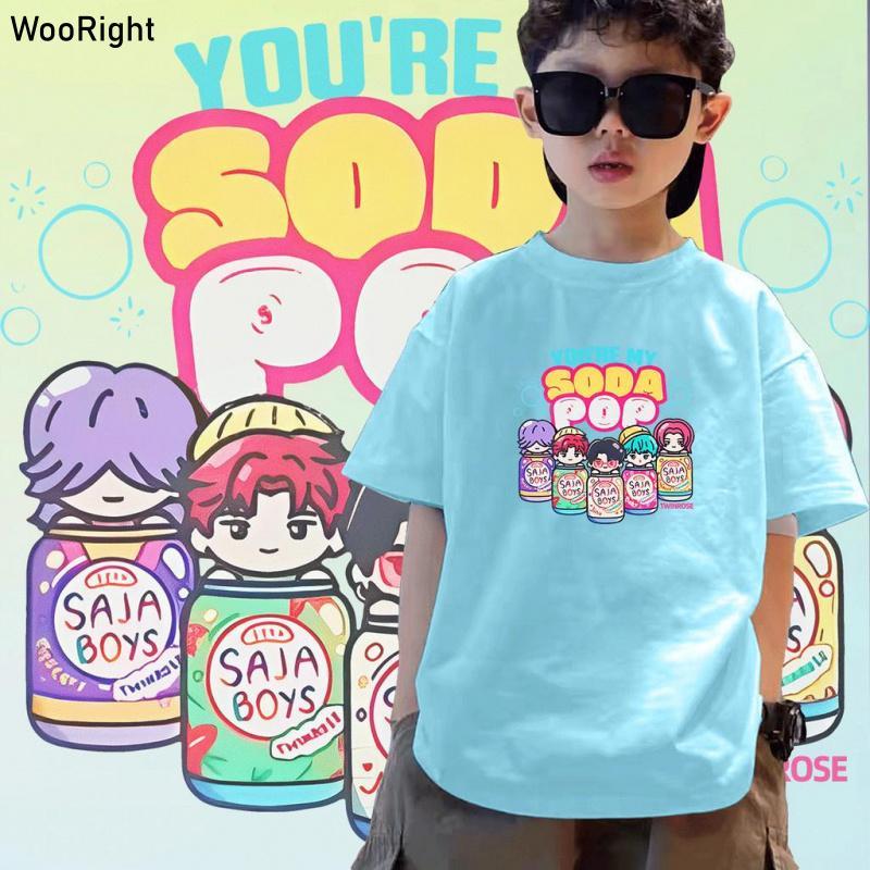 Soda Pop Sa Ja Boys, 100~150cm, áo nhỏ, mềm cotton, thoải mái, Form tăng size