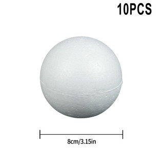 [vn] Tiệc 10 Quả Bóng Xốp Chắc Chắn Cây Tròn Trắng 50-100mm