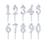 YOI Bánh Số Candleholder Số 0-9 Bánh Toppers Trang Trí Sinh Nhật Đám Cưới