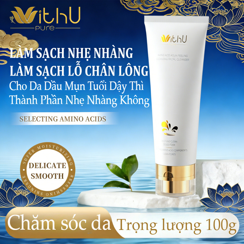 WithUpure Sữa Rửa Mặt Chăm Sóc Da Nhẹ Nhàng 100g - Cho Da Dầu Mụn Tuổi Dậy Thì - Thành Phần Nhẹ Nhàng, Không Gây