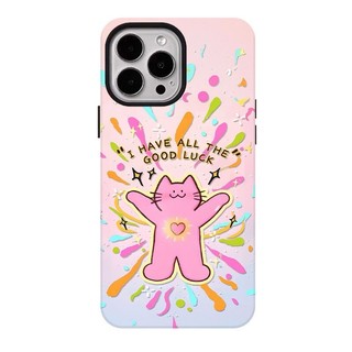 Ốp bảo vệ Lucky Cat cho iPhone 11 12promax 13pro15pro 15promax 14 14promax 14pro 16 pro max 16 plus 17 17promax hai trong một