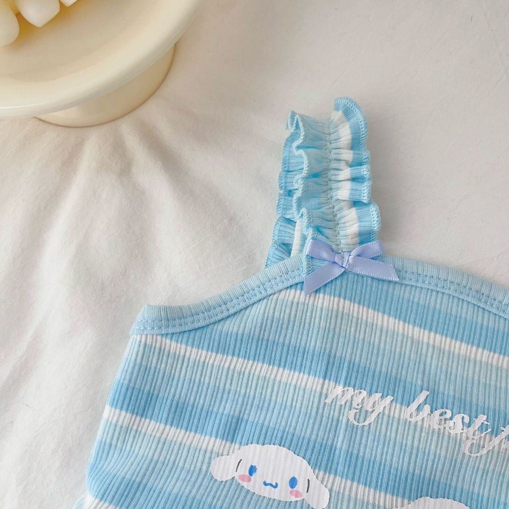 Mùa Hè Phong Cách Mới Bé Gái Sling Đầm Hoạt Hình Đầm Công Chúa Dễ Thương 100-140 Size 91JP