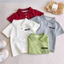 Thêu Ve Áo Trẻ Em POLO Áo Sơ Mi Mùa Hè Tay Ngắn Bé Trai Bé Gái Áo 90-160 Size XLSE