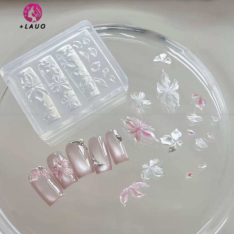 Springevenstar 1 Chiếc Lily Hoa Biển Vỏ Conch San Hô Sao Biển 3D Acrylic Móng Tay Khuôn Trang Trí Móng Tay DIY Silicon Làm Móng Tay Khuôn Móng Tay Nghệ Thuật Springevenstar