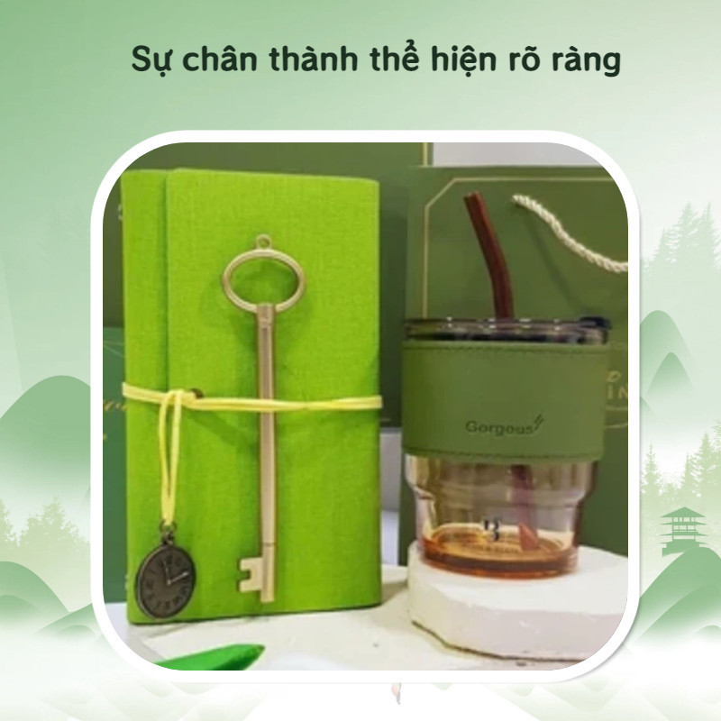 Set Quà Tặng Cao Cấp - Combo Bình Hút, Sổ Tay, Bút chìa khóa, Phù Hợp Làm Quà Tặng Nhân Viên, Khách Hàng Và Dịp Lễ